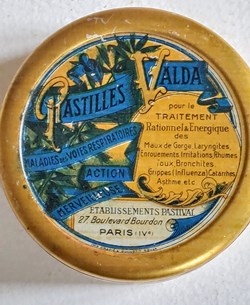 PASTILLES VALDA (décor bleu et or)