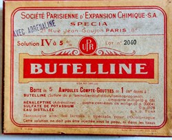 BUTTELINE SOLUTION IV à 5 %- 5 Ampoules avec Adrénaline