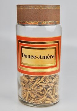 Flacon en verre Herboristerie grand modèle Pharmacie RAVASSE