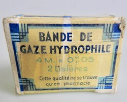 Bande de gaze hydrophile ( manufacture Moderne de Pansements)