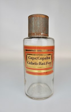 Flacon en verre petit modèle Pharmacie RAVASSE