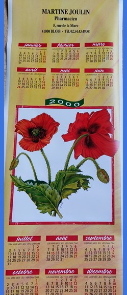 CALENDRIER 2000 _ Coquelicot
