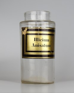 Flacon de pharmacie en verre