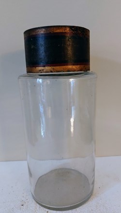 Pot de Pharmacie en verre blanc h 20 cm