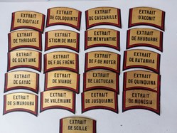 Étiquettes " Extrait de..." série de 21 extraits