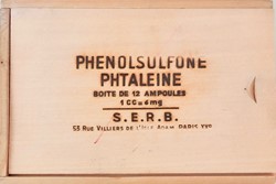 PHENOLSULFONE PHTALEÏNE boîte vide ayant contenu 12 ampoules