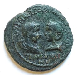 Gordianus III and Tranquillina AE27, Anchialus