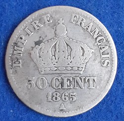 1865 A - 50 centimes