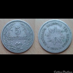 Uruguay - 5 centesimos 1901