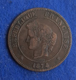 1874 A - 5 centimes
