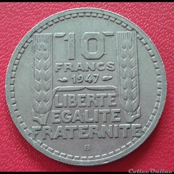 1947 B - 10 francs - Petite tête