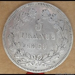 1839 - 5 francs