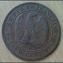 1857 A - 2 centimes