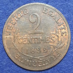1899 - 2 centimes