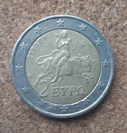 Grèce - 2 euros 2002 S - surplus métal