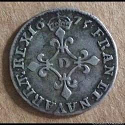 1675 D - 4 sols aux traitans - Louis XIV