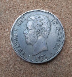 Espagne - 5 pesetas 1871