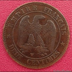 1857 W - 2 centimes