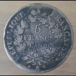 (1798-99) - L' AN 7 A - 5 francs