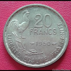 1950 - 20 francs - 4 faucilles