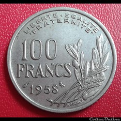 1958 - 100 francs - Chouette