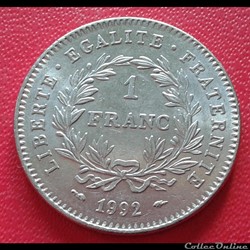 1992 - 1 franc - République