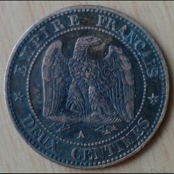 1855 A - 2 centimes - chien