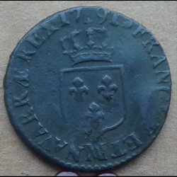 1791 MA - 1/2 sol à l'écu - Louis XVI