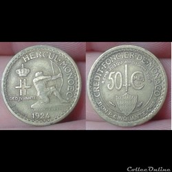 Monaco - Bon pour 50 centimes 1924