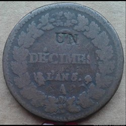 UN décime AN 5 A