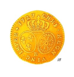 1727 -  1/2 louis d'or aux lunettes