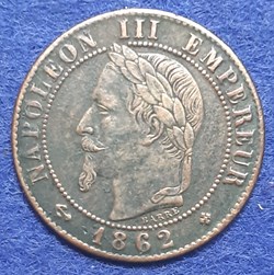 1862 BB - 1 centime