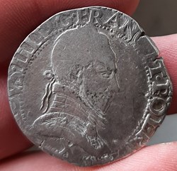 1585 X - franc au col plat - Henri III