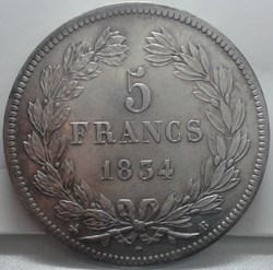 1834 - 5 francs