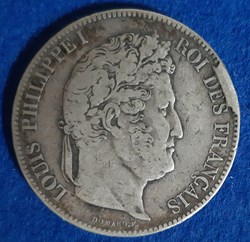 1832 L - 5 francs - Fautée