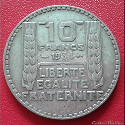 1934 - 10 francs - 3 éloigné