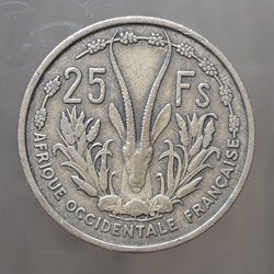 Afrique occidentale française – 25 francs 1956