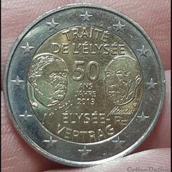 France - 2013 - 2 euros Traité de l' Elysée