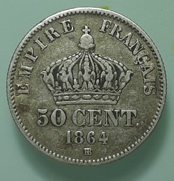 1864 A - 50 centimes