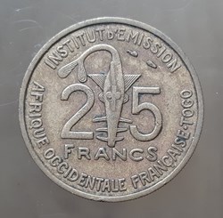 Togo – 25 francs 1957
