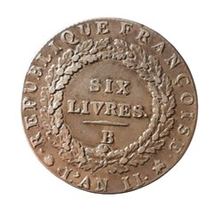 1793 - Ecu de 6 livres françoise