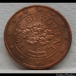 Autriche - 2008 - 5 cents