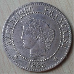 1885 A - 2 centimes - grand A