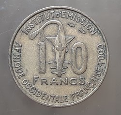 Togo – 10 francs 1957