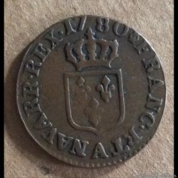 1780 A - Liard à l'écu - Louis XVI