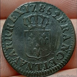 1785 T - Liard à l'écu - Louis XVI