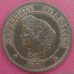 1874 A - 5 centimes