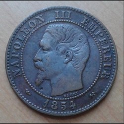 1854 - 2 centimes
