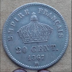1867 BB - 20 centimes
