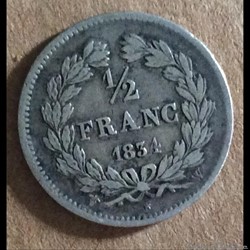 1834 W - 1/2 franc